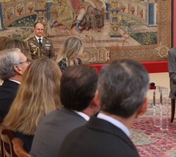El Rey durante la audiencia al Patronato de la Fundación Iberoamericana Empresarial, que promueve el desarrollo y fortalecimiento de la Comunidad Iber